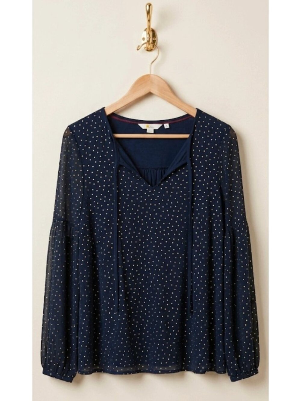 Boden Hazel Foil Spot Top Size 8 Current Season